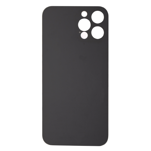 Back Glass Compatible for iPhone 12 Pro Max (Large Camera Hole) (Aftermarket) - Black